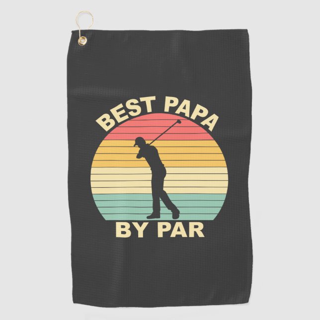 Best Papa By Par - Golfing Golf Towel (Front)