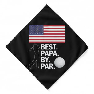 Best Papa By Par Golfing Papa Father's Day Golf Bandana