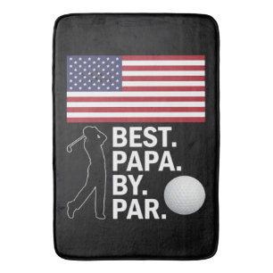 Best Papa By Par Golfing Papa Father's Day Golf Bath Mat