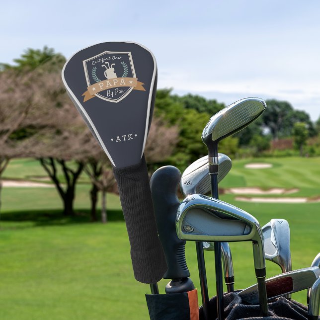 Best Papa By Par | Monogram Golf Head Cover (Creator Uploaded)