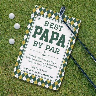 Best Papa by Par Personalized Golf Towel Gift