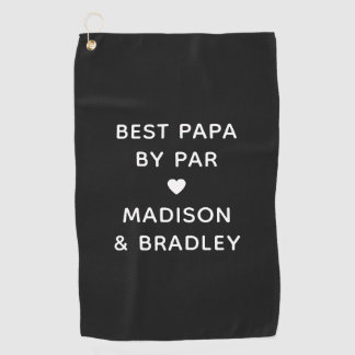 Best Papa By Par Personalized Name Golf Towel