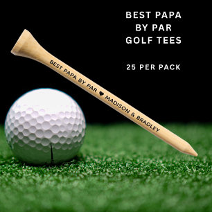 Best Papa By Par Personalized Names Golf Gift Tees