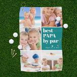 Best Papa by Par | Photo Collage Father's Day Golf Towel<br><div class="desc">Give your golf pro grandpa a Father's Day gift he can proudly use on the golf course! The perfect gift for any dad (can be customized for any daddy moniker - papa, grandad, grandpapa, grampa, gramps, grampy, pawpaw, pappou, poppop, abuelo etc). Upload your digital photos to customize a gift he...</div>