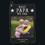 Best Papa by Par Photo Gift Personalized Grandpa  Golf Towel<br><div class="desc">Black and white  Best Papa by Par golf towel personalized with photo and name. Makes best gifts for golfers for fathers day, birthday and holidays.</div>