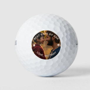 BEST PAPA BY PAR Photo Personalized Golf Balls