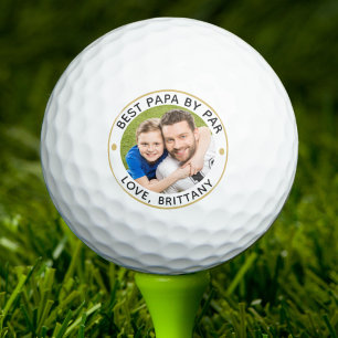 BEST PAPA BY PAR Photo Personalized Golf Balls