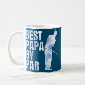 Best Papa By Par Tie Dye Father's Day Golf Gift Coffee Mug