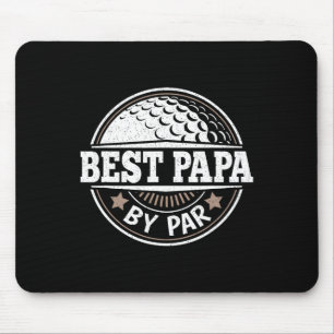Best Papa By Par Vintage Golf Player Daddy Dad Fat Mouse Pad