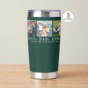 BEST PAPA EVER 3 Photos Personalized Insulated Tumbler