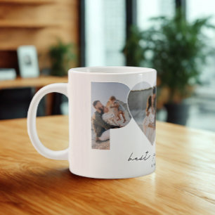 Best Papa Ever 4 Photo Collage for Dad or Grandpa Giant Coffee Mug