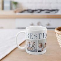 Best Papa Ever 4 Photo Collage Grandpa Coffee Mug