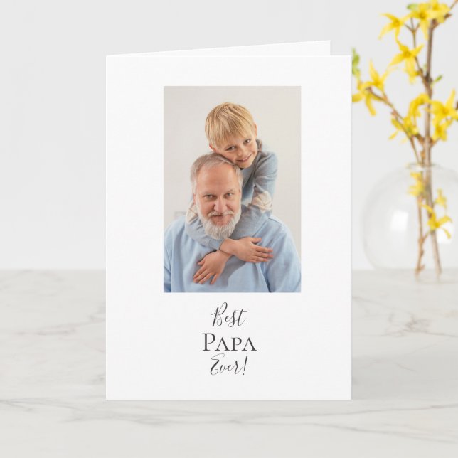 Best Papa Ever!  Card (Yellow Flower)