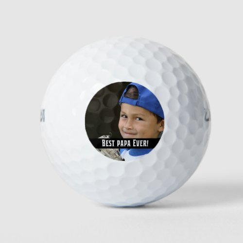 Best Papa Ever Create Your Own Photo Golf Balls