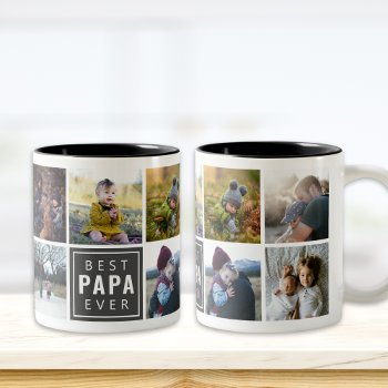 Best Papa Ever Custom Photo Mug by TrendItCo at Zazzle