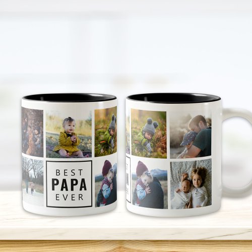 Best PAPA Ever Custom Photo Mug