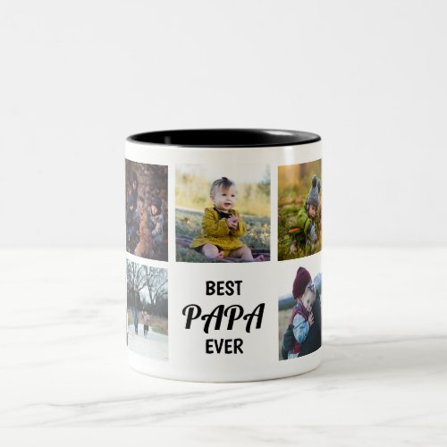Best Papa Ever Custom Photo Mug