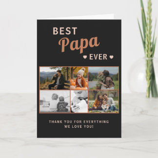 Best Papa Ever Father's Day 6 Photo Card
