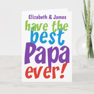 Best Papa Ever Father's Day Custom Card