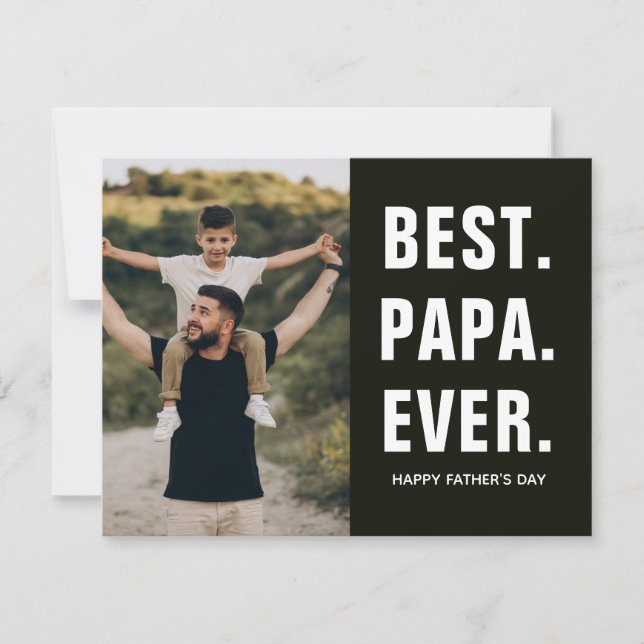 Best. Papa. Ever. Father's Day  Note Card (Front)