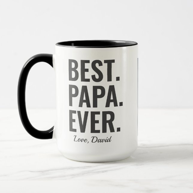 Best. Papa. Ever. Father's Day Photo Mug (Left)