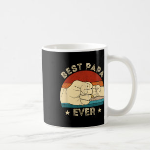 Best Papa Ever Fist Bump Funny Grandpa Father's Da Coffee Mug