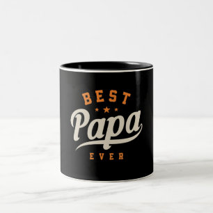 Best Papa Ever Funny Fathers Day Two-Tone Coffee Mug
