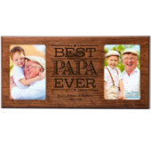 Best Papa Ever Grandfathers Cherry Picture Frame (Front)