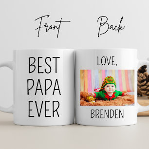 Best Papa Ever Grandpa Birthday Personalized Photo Mug