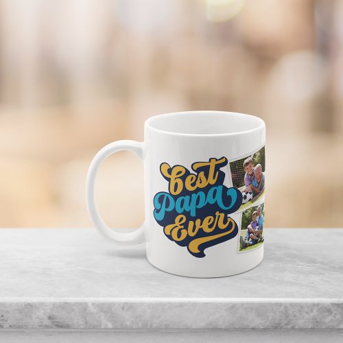 Best Papa Ever  Grandpa Photo Coffee Mug