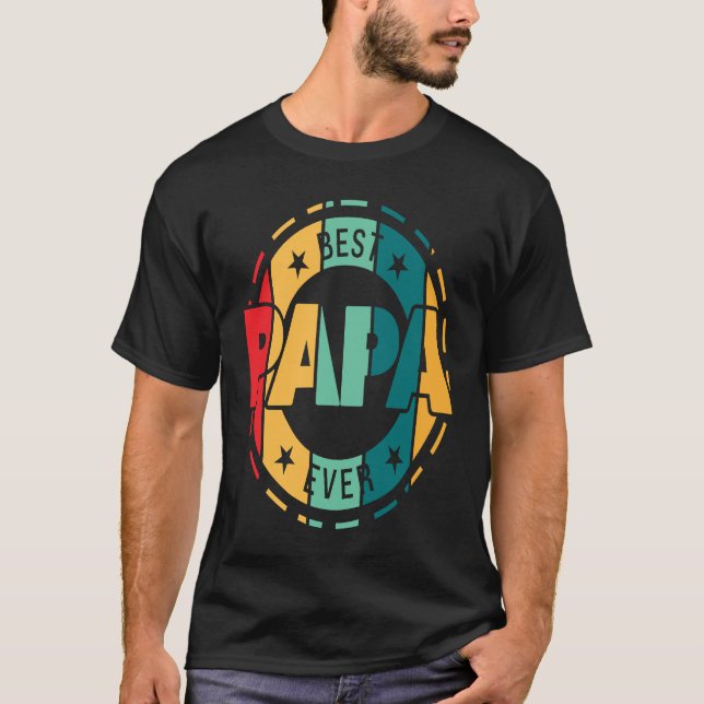 best papa ever grandpa T-Shirt (Front)