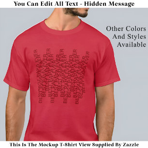 Best Papa Ever Hidden Message 141RR Modern Quote T-Shirt