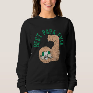 Best Papa Ever Nigerian Dad Fathers Day Vintage Sweatshirt