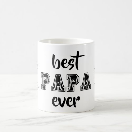 Best Papa Ever Personalized Baseball Theme Coffee Mug