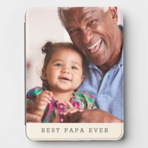 Best Papa Ever Personalized Photo Simple Grandpa Kindle Cover