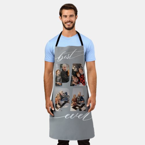 Best Papa Ever Photo Collage  Apron