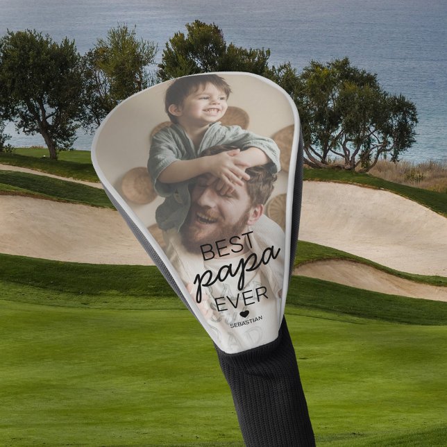 Best Papa Ever Photo Golf Head Cover (Creator Uploaded)