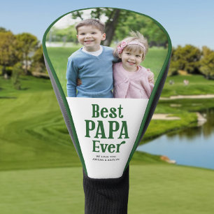 Best Papa Ever Photo Personalized Golf Head Cover