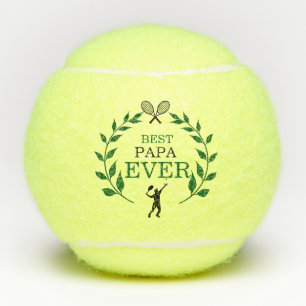 Best Papa Ever Rackets Silhouette Tennis Balls