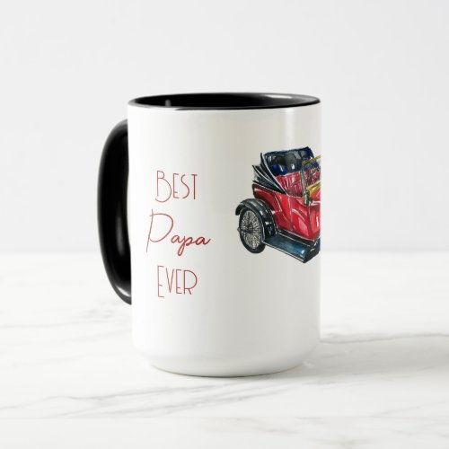 Best Papa Ever Retro Convertible Mug