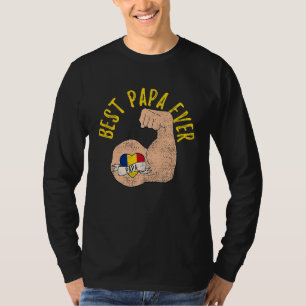 Best Papa Ever Romanian Dad Fathers Day Vintage T-Shirt