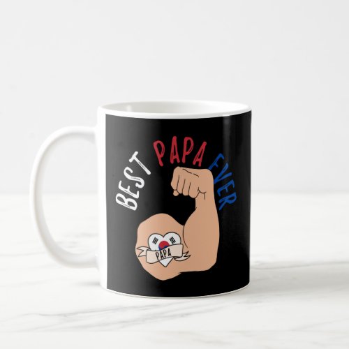 Best Papa Ever South Korean Dad Fathers Day  Coffee Mug