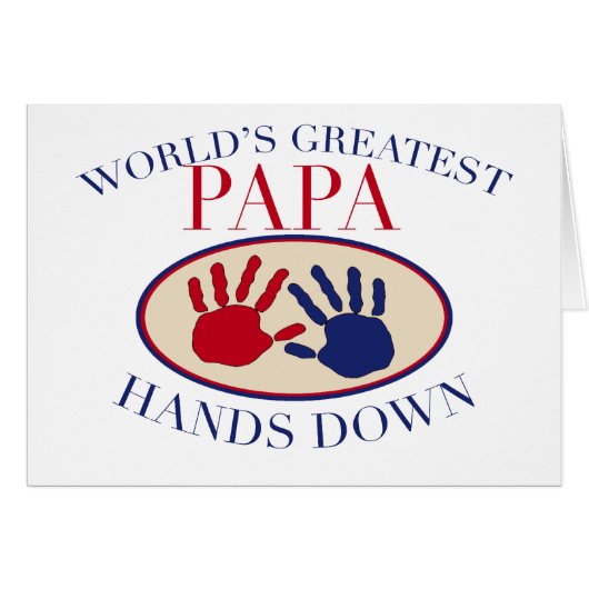 Best Papa Hands Down Cards (Front Horizontal)