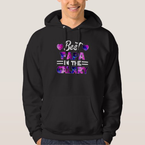Best Papa In The Galaxy  Fathers Day Promoted To P Hoodie