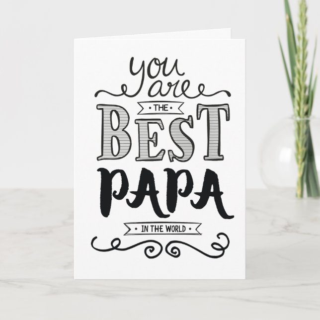 Best Papa in the World Birthday Card (Front)