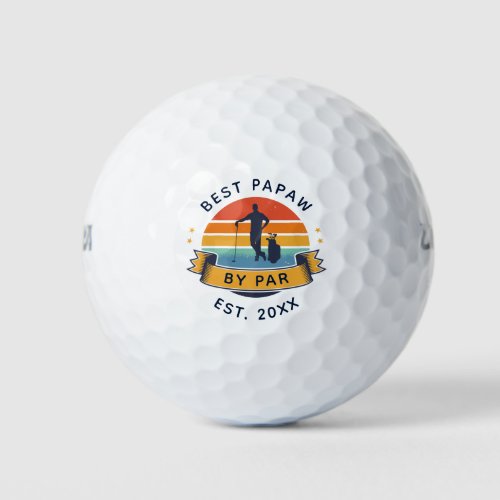 Best Papaw By Par Golfing Lover Dad Golf Balls