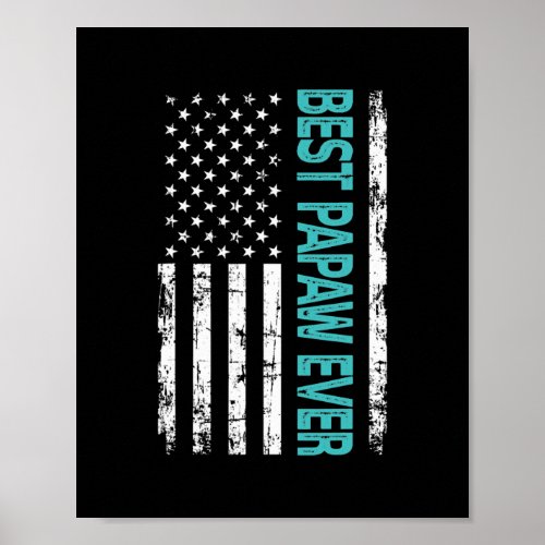 Best papaw ever US american flag gift for Poster