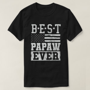 Best Papaw Ever Us Flag Grandpa Fathers Day Gift T-Shirt