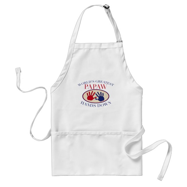 Best Papaw Hands Down Adult Apron (Front)