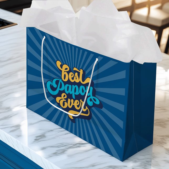 Best Papou Ever Father's Day Large Gift Bag (Creator Uploaded)